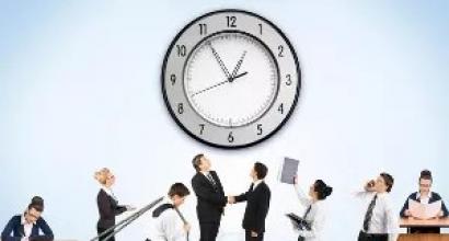 Daily routine and work time regulations