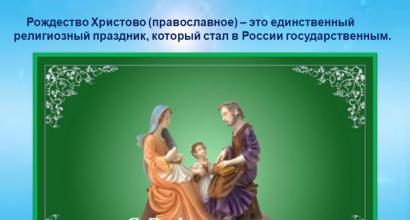 Presentations on the topic of the Nativity, free download for class and extracurricular activities